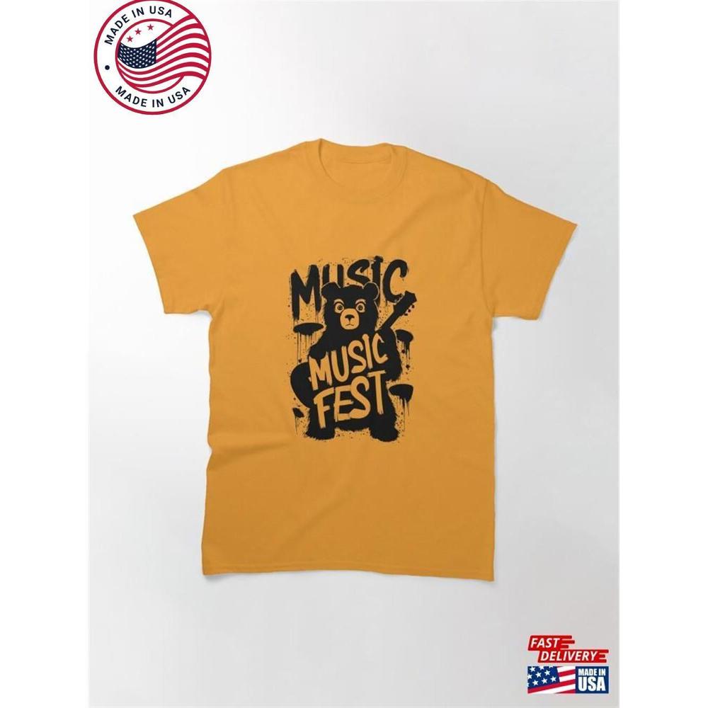 Bear Music Festival Themed Artwork Classic T-Shirt